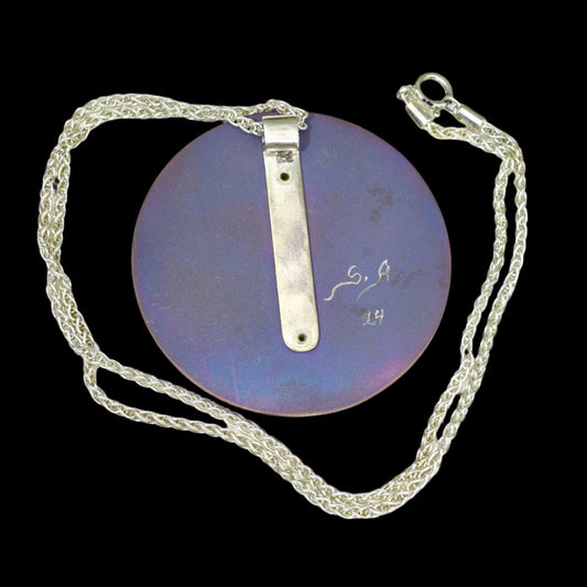 Pendant Titanium with sterling silver chain