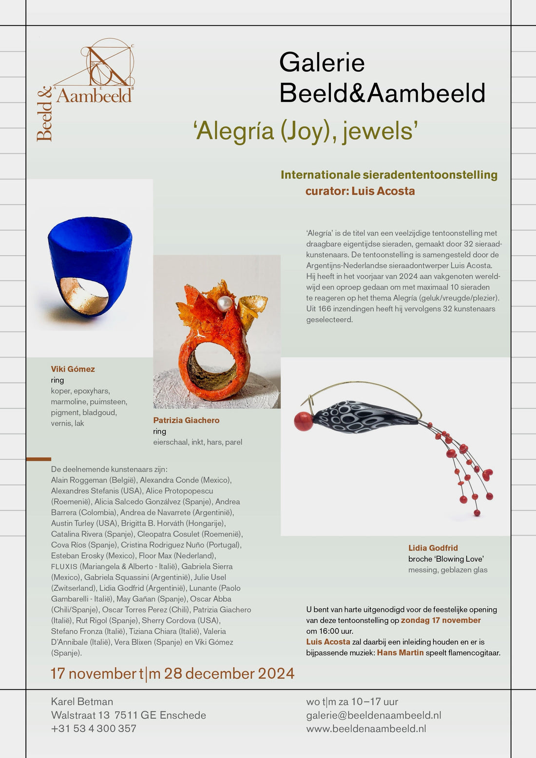 Alegria (Joy), Aambeel Gallery  jewelry exhibition