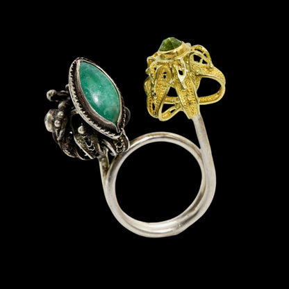 Ring Silver and gold adjustable size